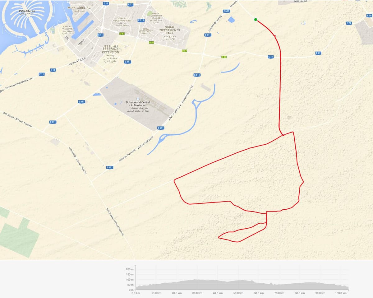 Ал Qudra циклус пат локација на мапата
