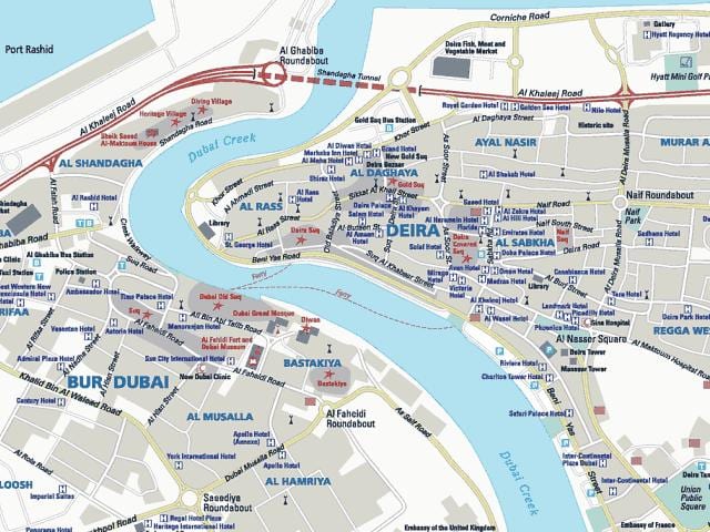 карта на Deira Дубаи