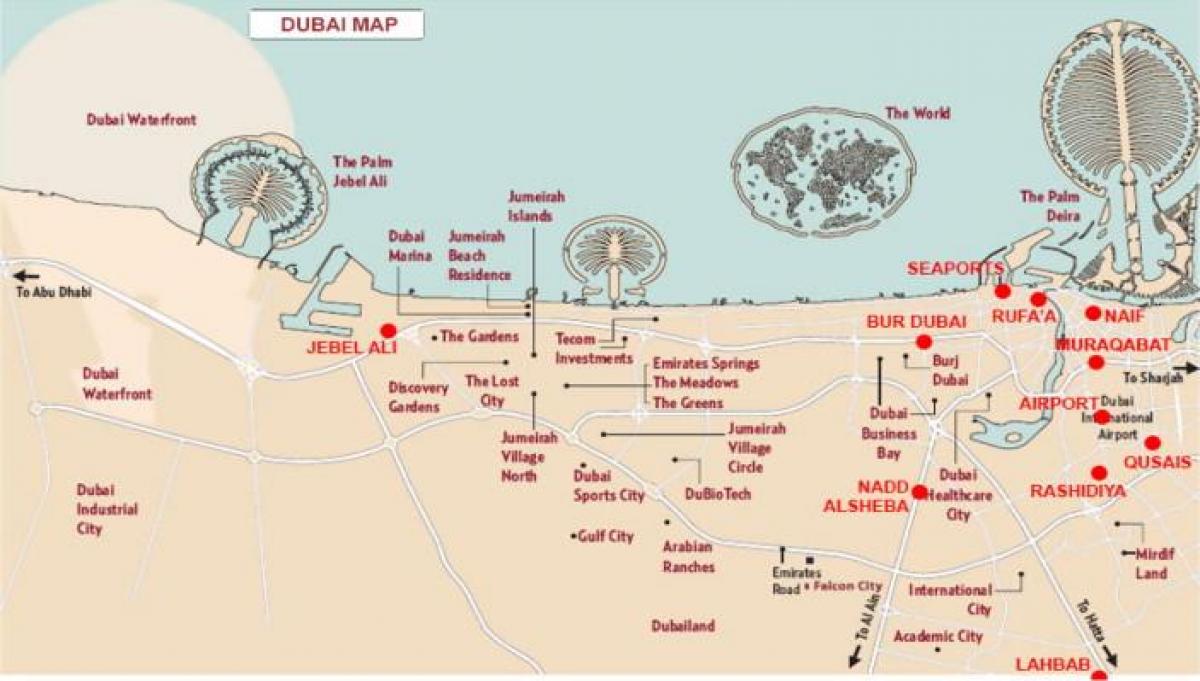 карта на Jebel Ali
