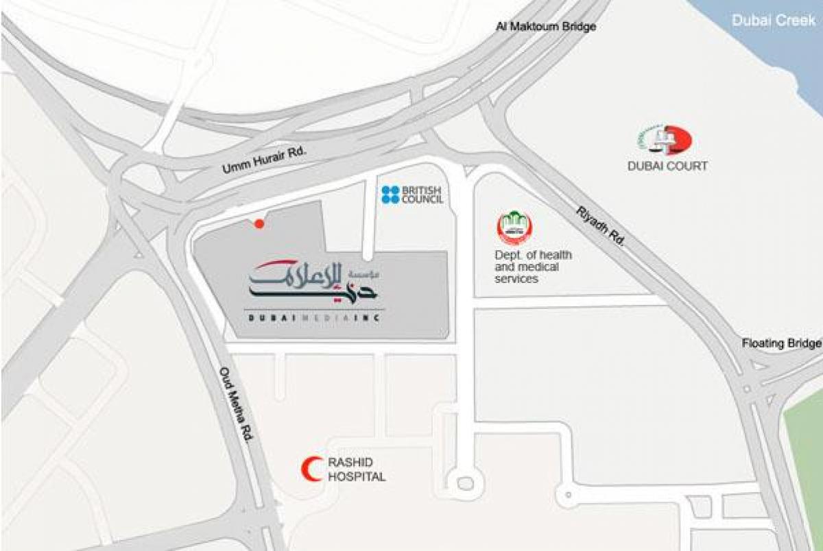 rashid болница Дубаи локација на мапата