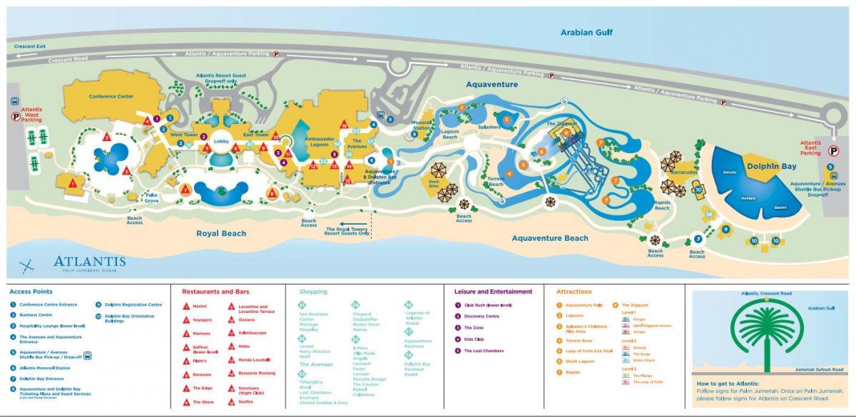 карта на Атлантис Дубаи