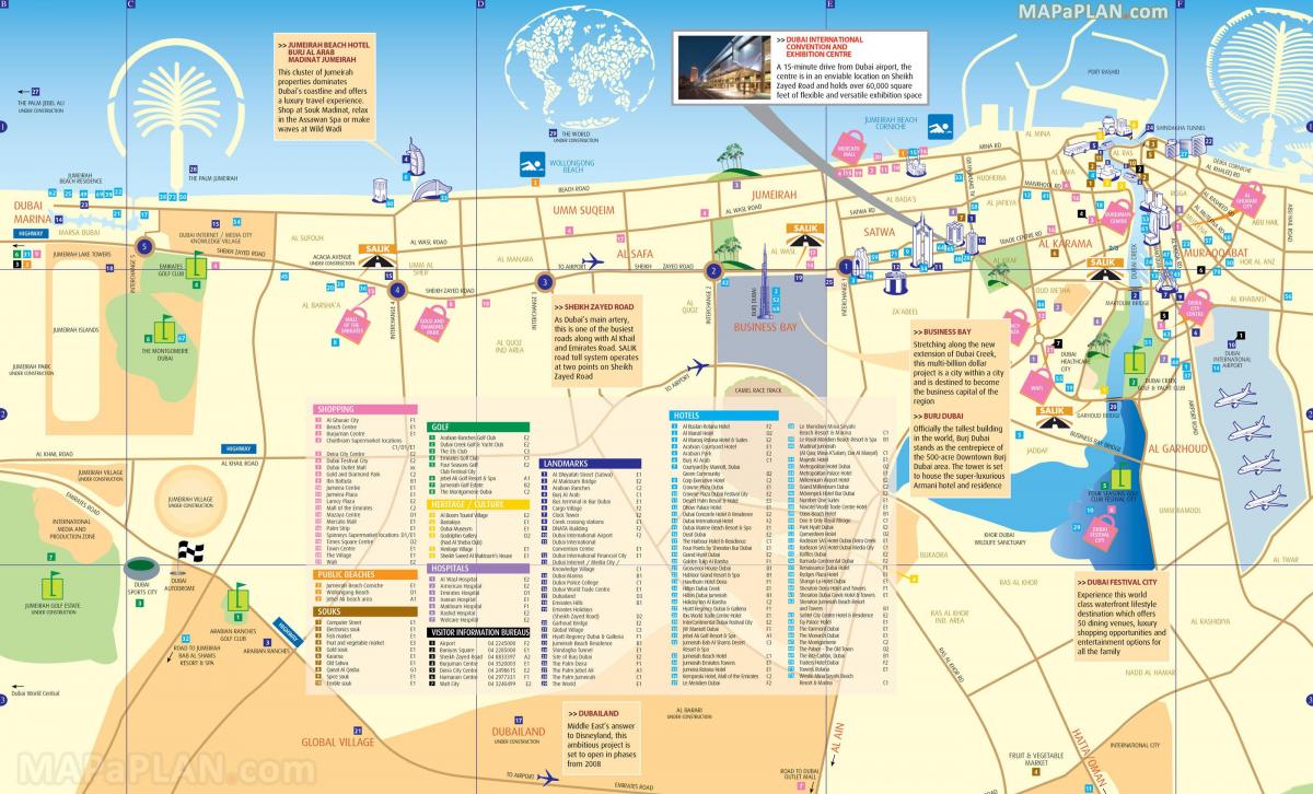 карта на Дубаи souks