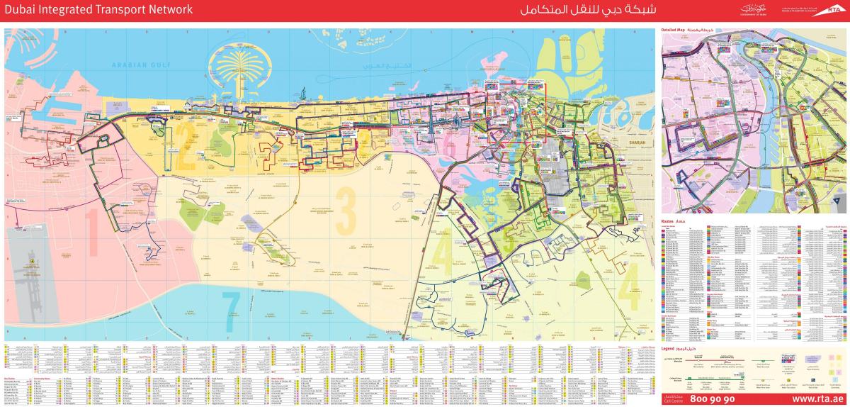 Дубаи автобус на маршрутата на мапата