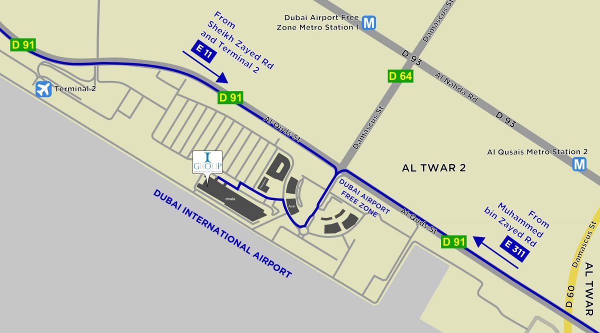 карта на Дубаи аеродром слободна зона
