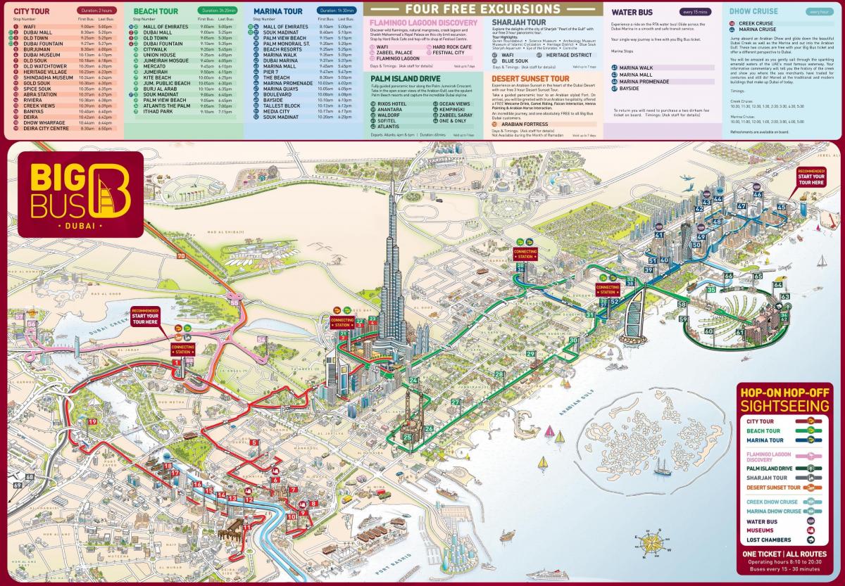 карта на Дубаи атракции