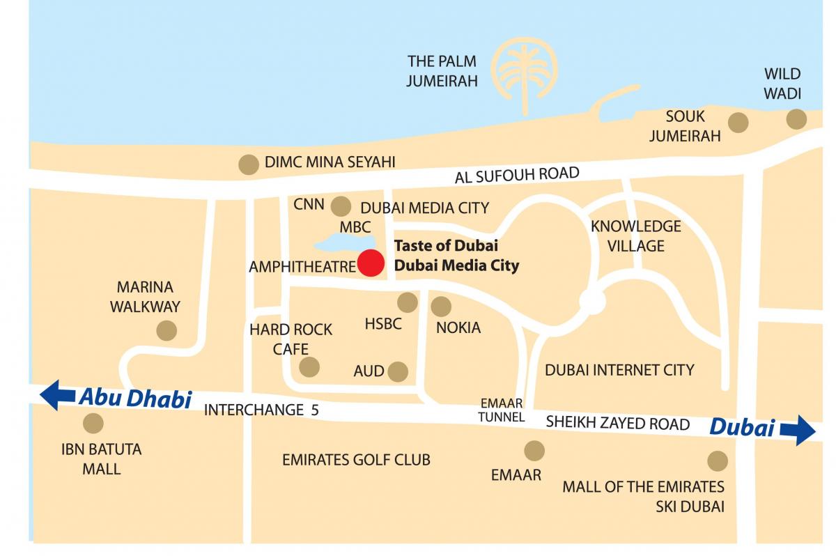 Дубаи медиуми град локација на мапата