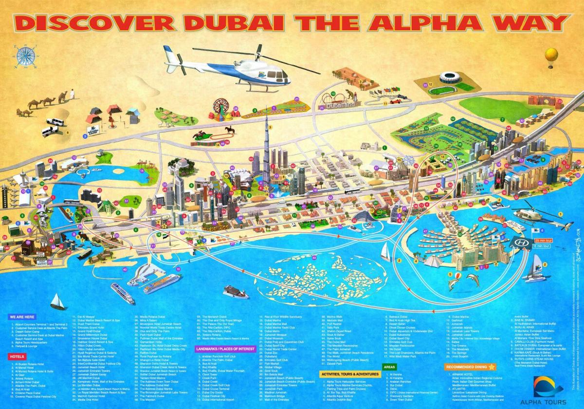 Дубаи точки на интерес мапа