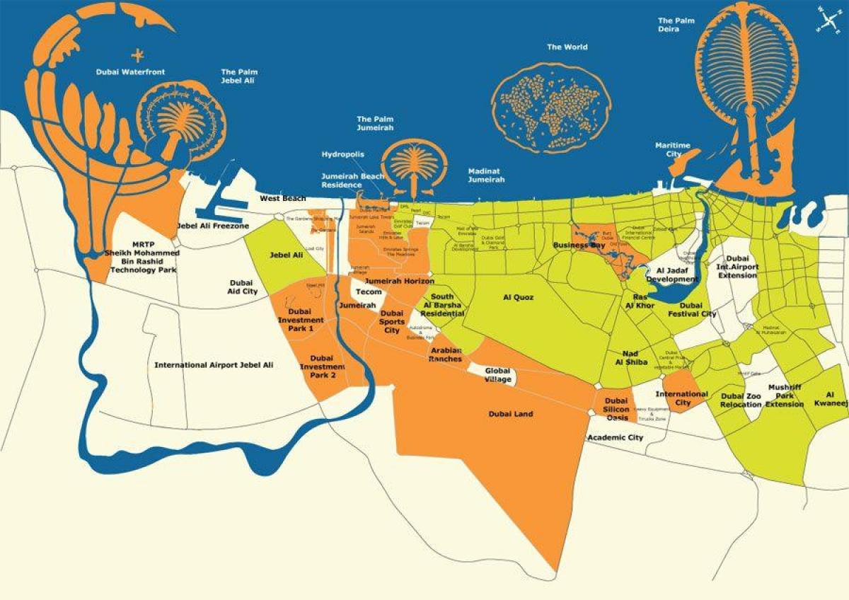Дубаи мапата острови