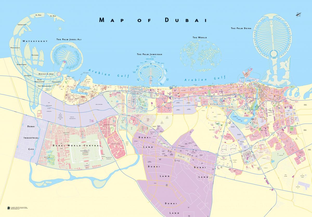 карта на Дубаи пустината
