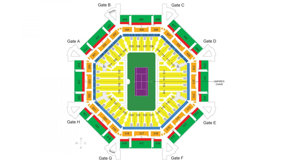 карта на Дубаи тениски стадион