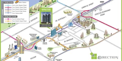 Карта на Американското училиште на Дубаи