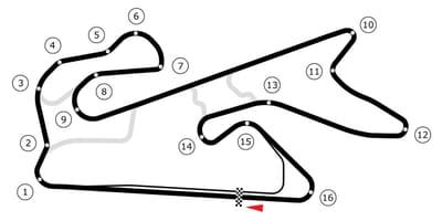 Карта на Дубаи autodrome