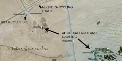 Ал Qudra Езеро локација на мапата