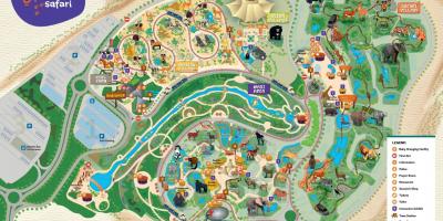 Мапа на зоолошката градина во Дубаи