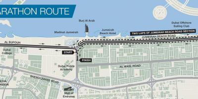Карта на Дубаи маратон