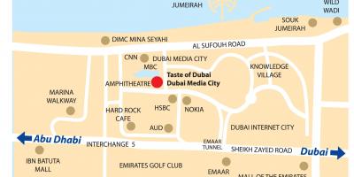 Дубаи медиуми град локација на мапата