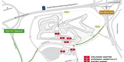 Карта на Дубаи моторни град