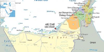 Карта на Дубаи обединетите арапски Емирати
